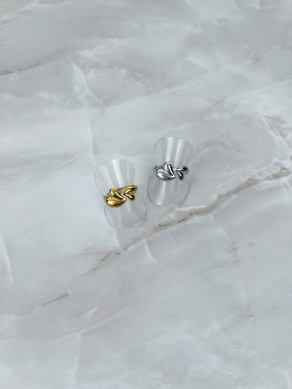 Ring open voorzijde speelse hartjes