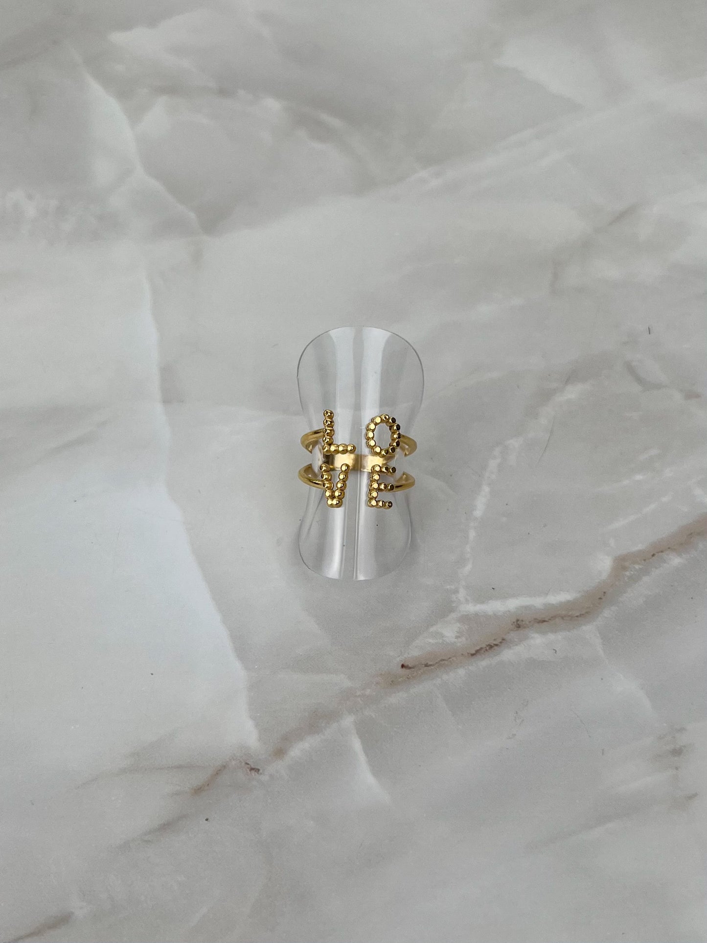 Ring open voorzijde LOVE letters