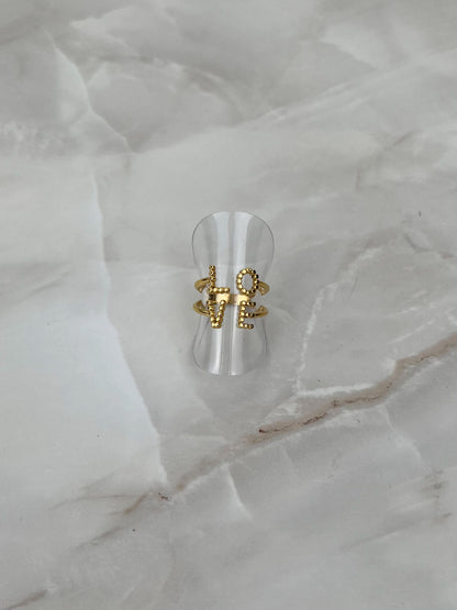 Ring open voorzijde LOVE letters