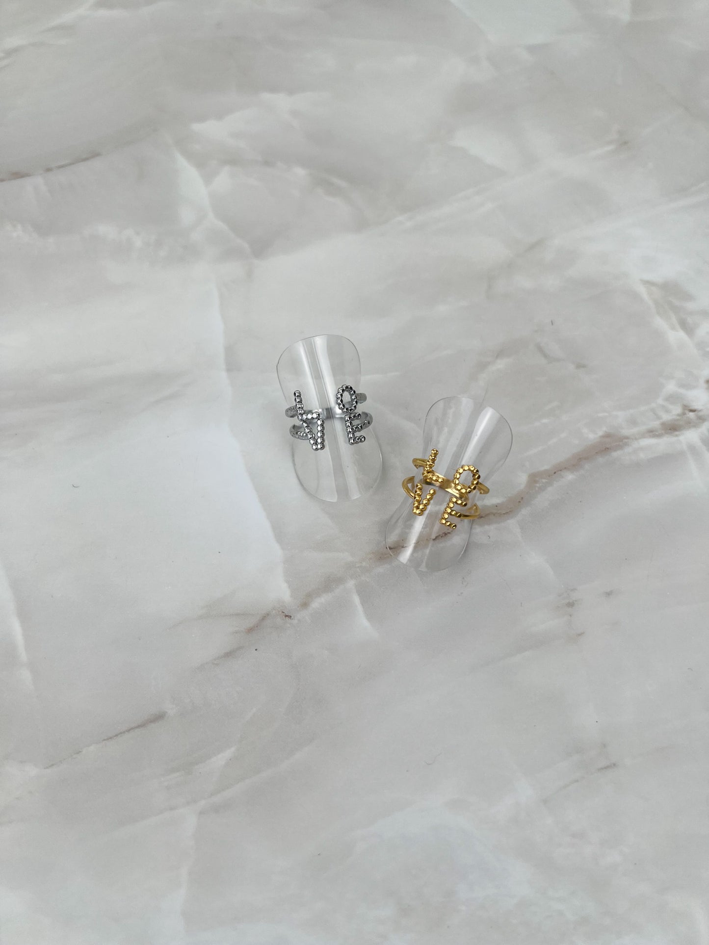 Ring open voorzijde LOVE letters