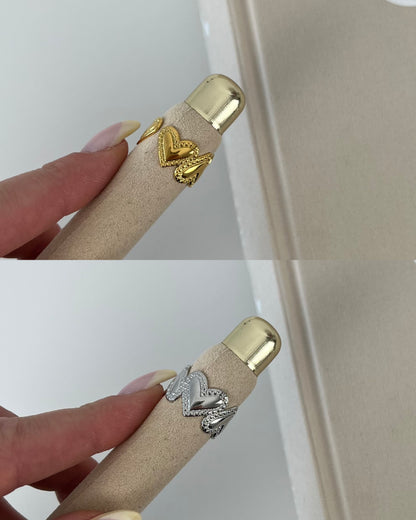 Ring hartjes ondersteboven