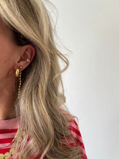 Earcuff hartje met strass