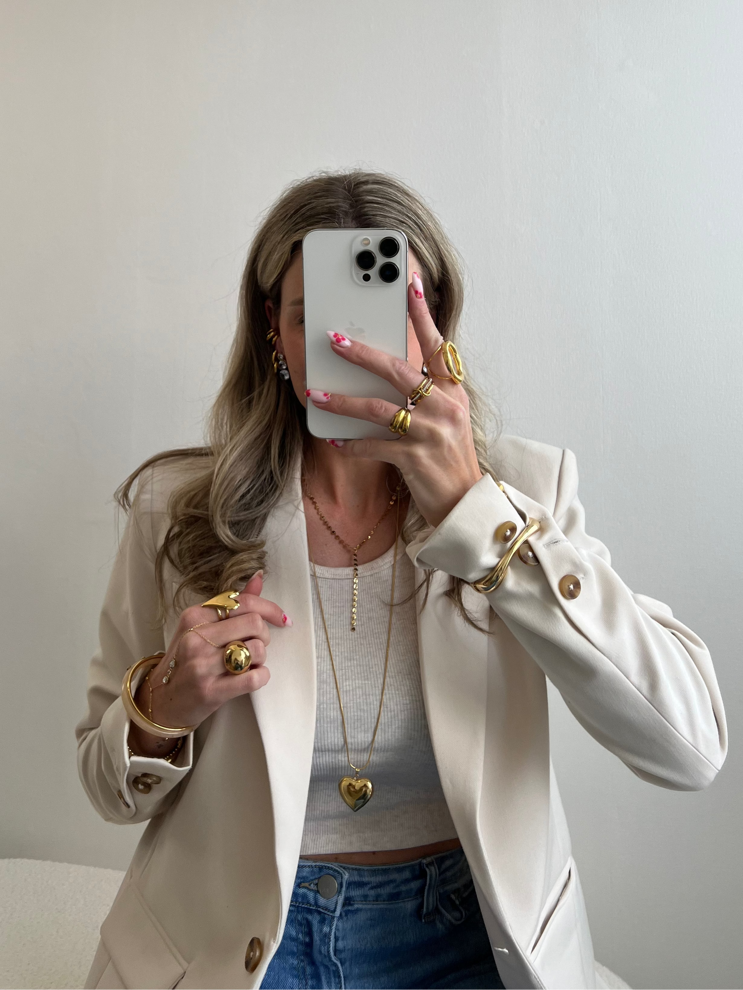 Lange ketting met vol hart