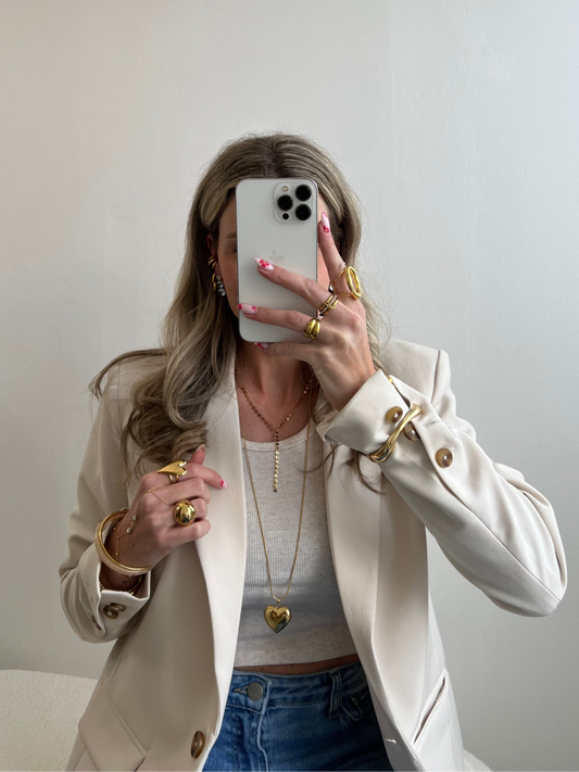 Lange ketting met vol hart
