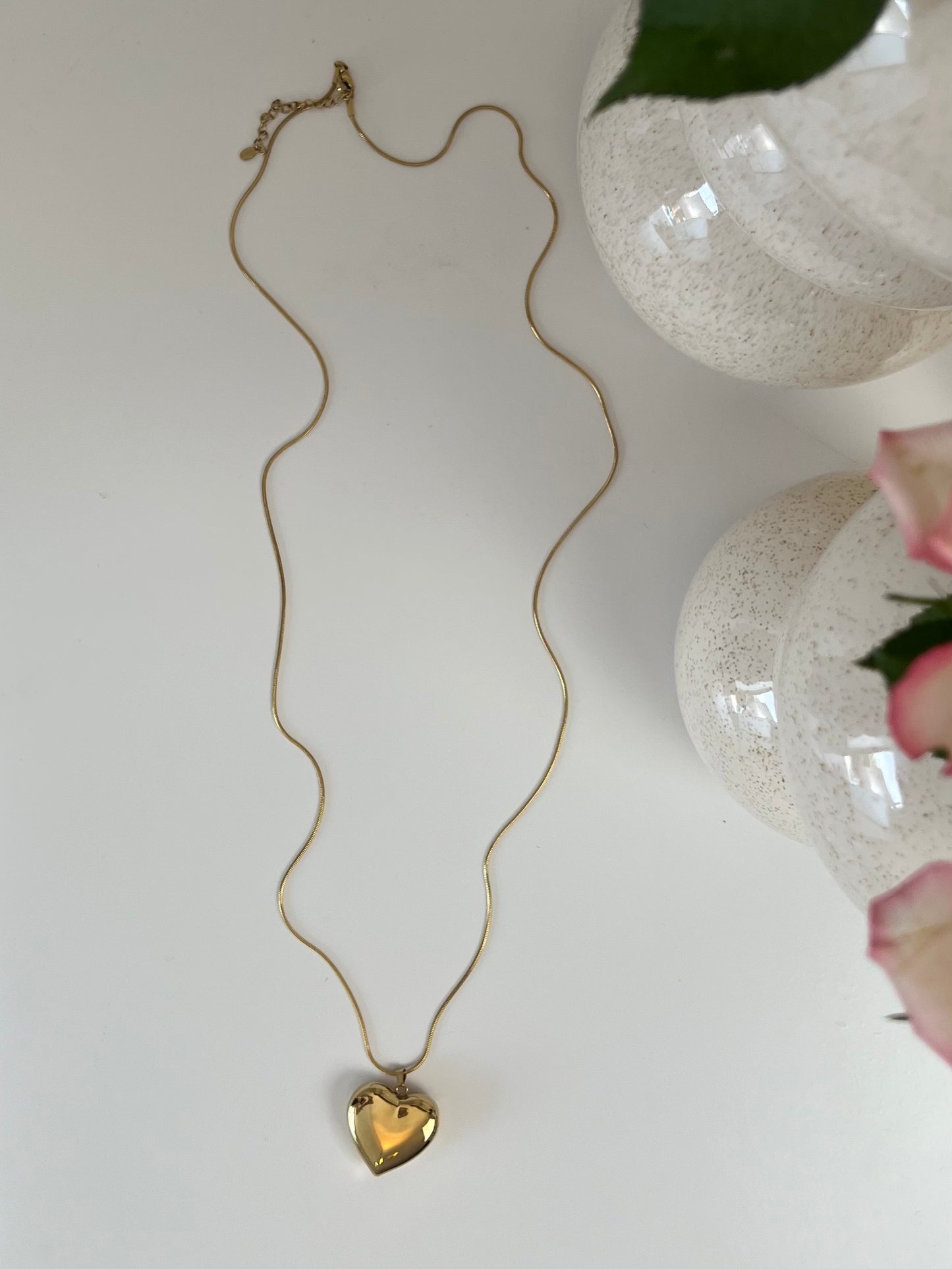 Lange ketting met vol hart