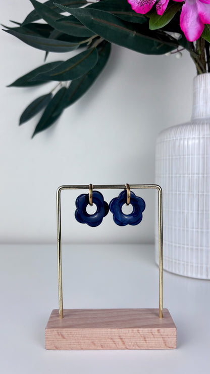 Oorbellen acryl bloemen