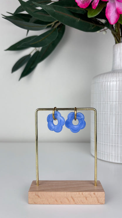 Oorbellen acryl bloemen