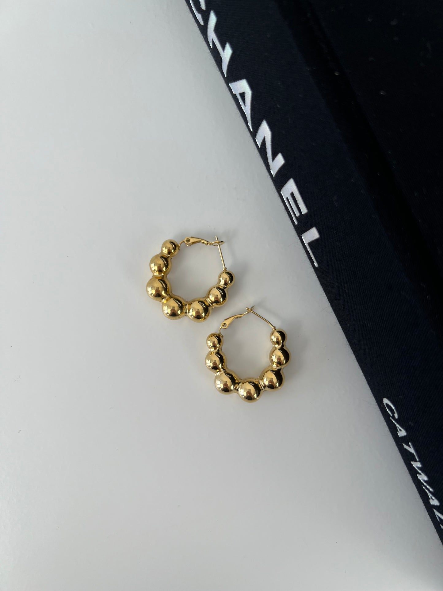 Bubble hoop earrings