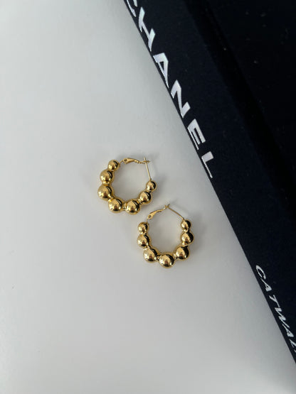 Bubble hoop earrings