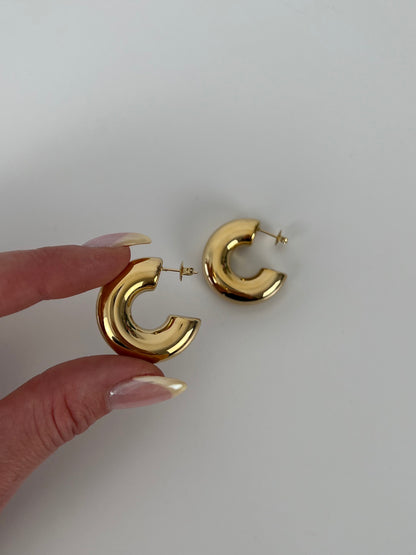Statement hoop earrings