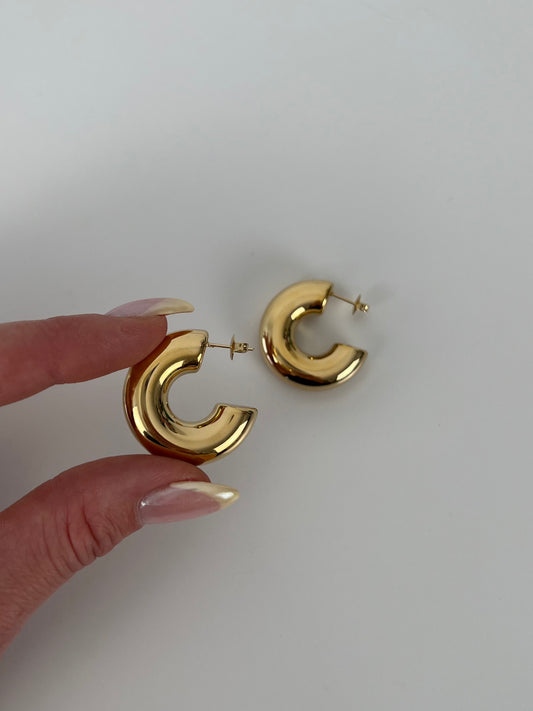 Statement hoop earrings