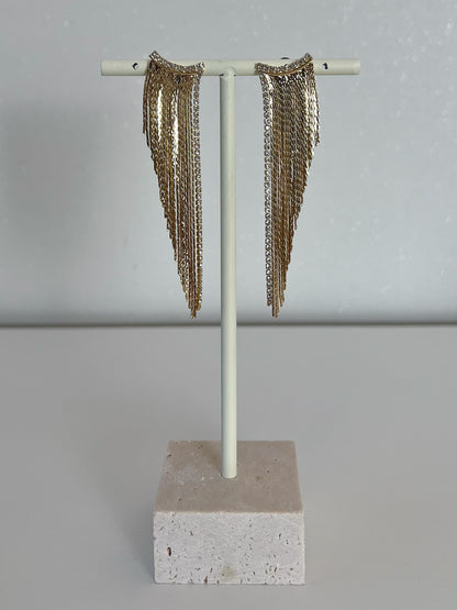Oorbellen waterfall strass
