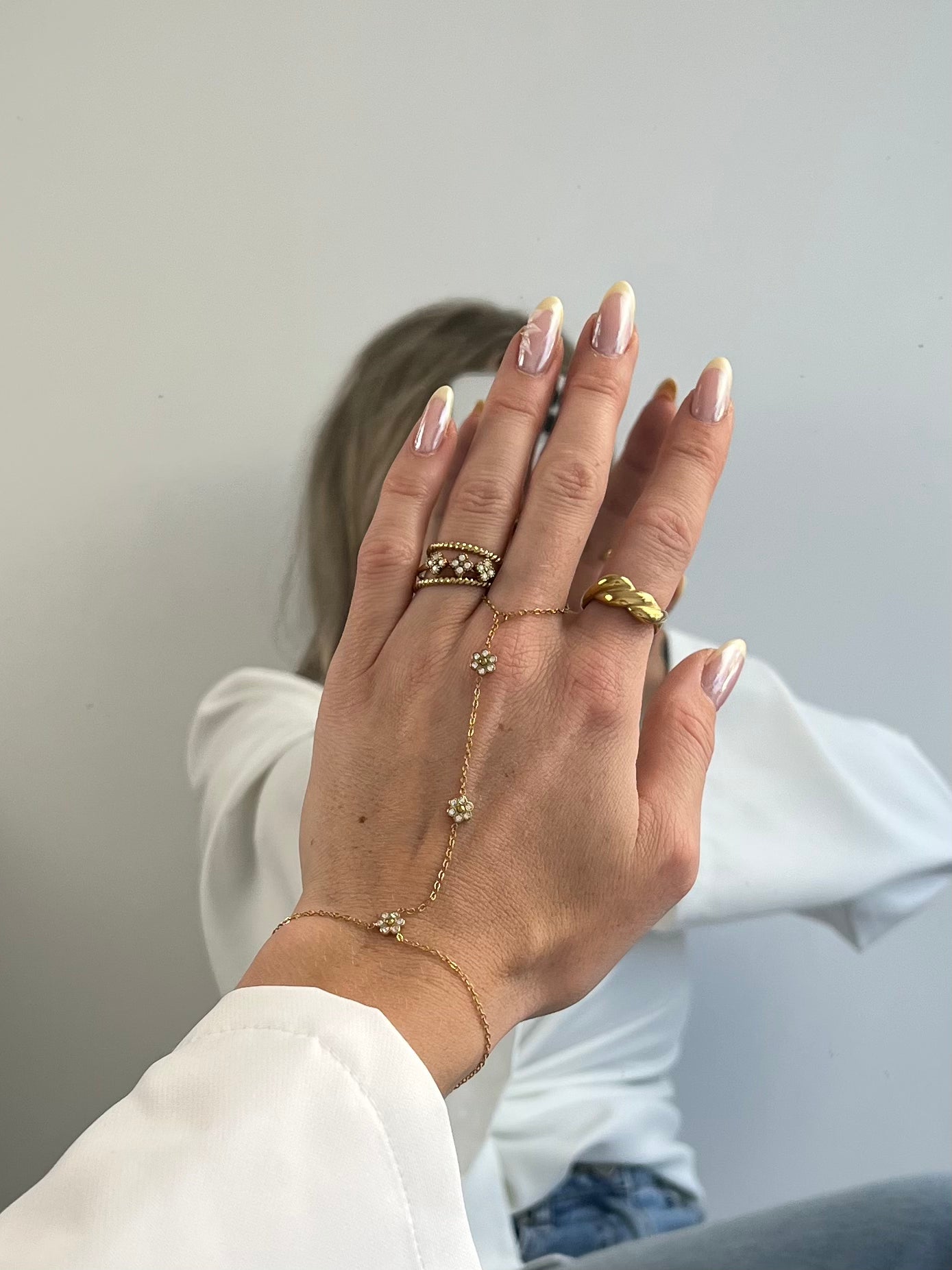 Ring 3 strass klavertjes