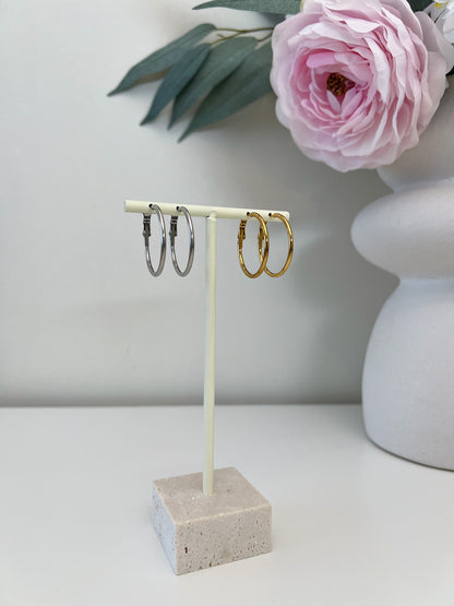 Thin hoop oorbellen 30mm