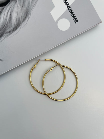 Thin hoop oorbellen 50mm
