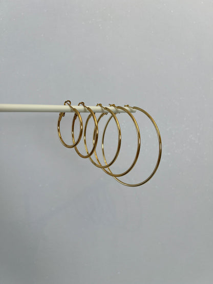 Thin hoop oorbellen 40mm