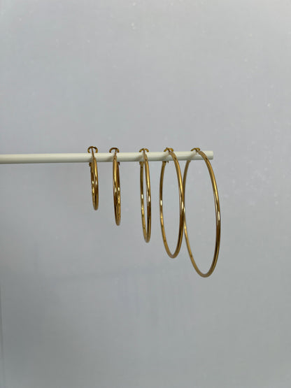 Thin hoop oorbellen 40mm