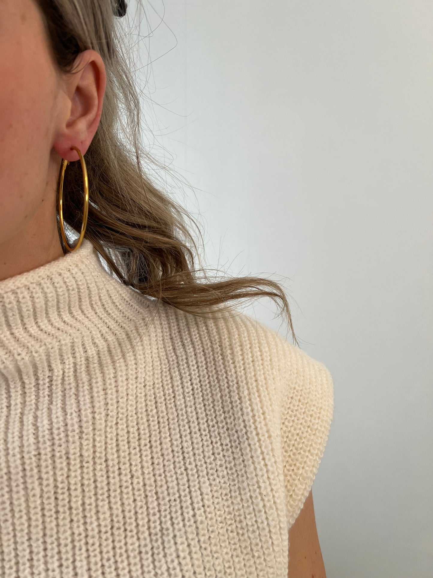 Thin hoop oorbellen 70mm