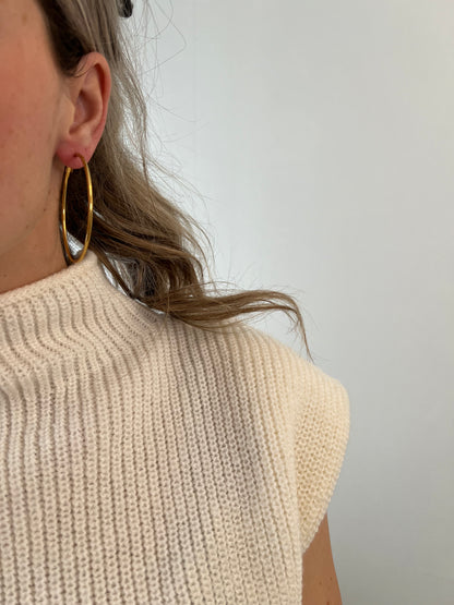 Thin hoop oorbellen 70mm