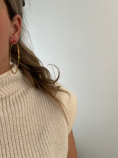 Thin hoop oorbellen 60mm