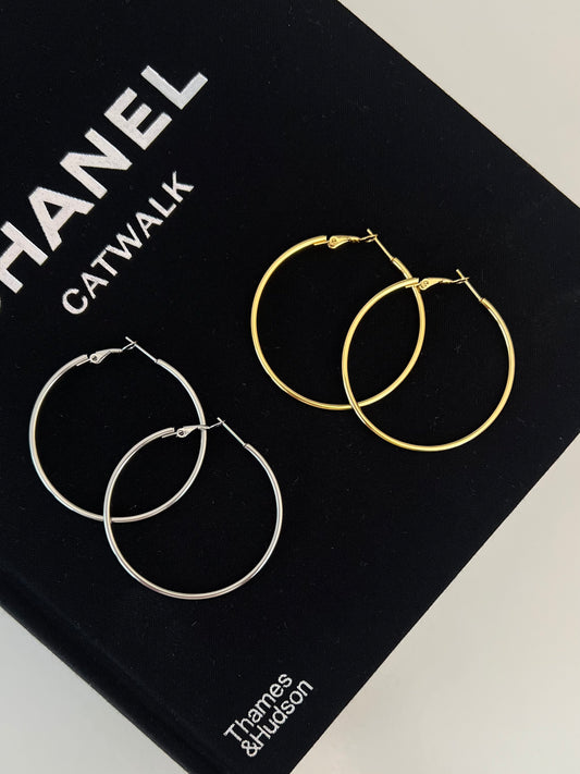 Thin hoop oorbellen 60mm