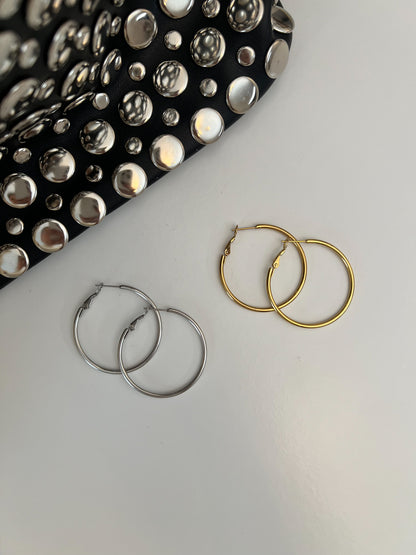 Thin hoop oorbellen 40mm