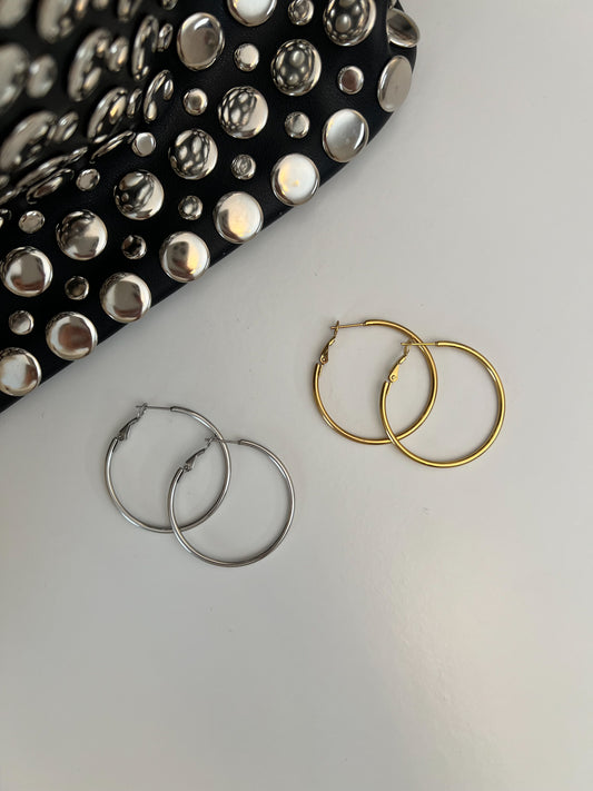 Thin hoop oorbellen 40mm