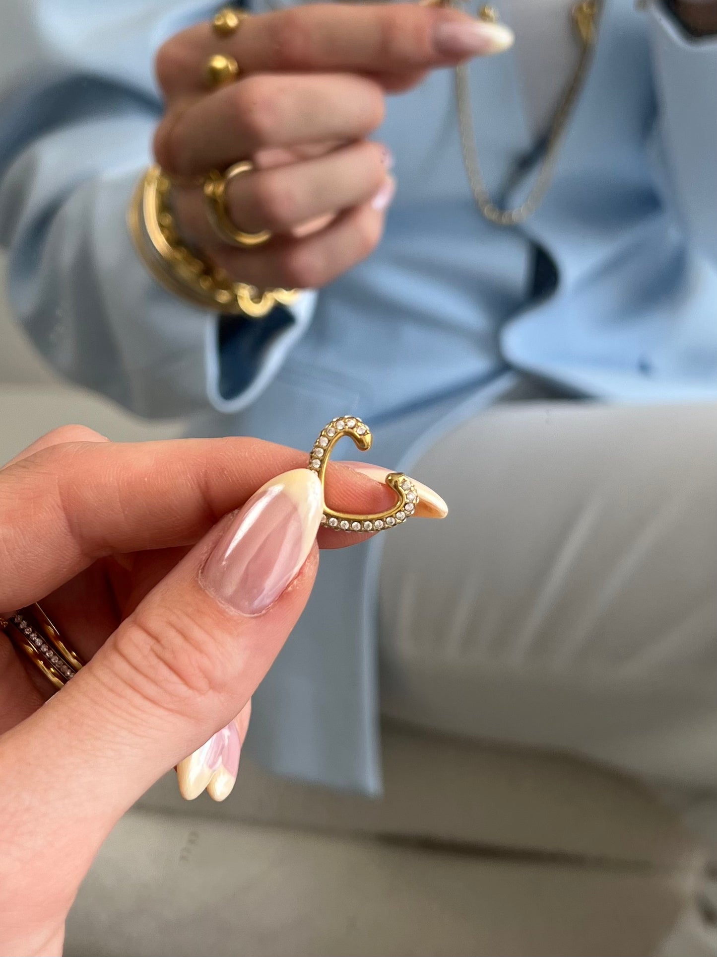 Earcuff plat hart