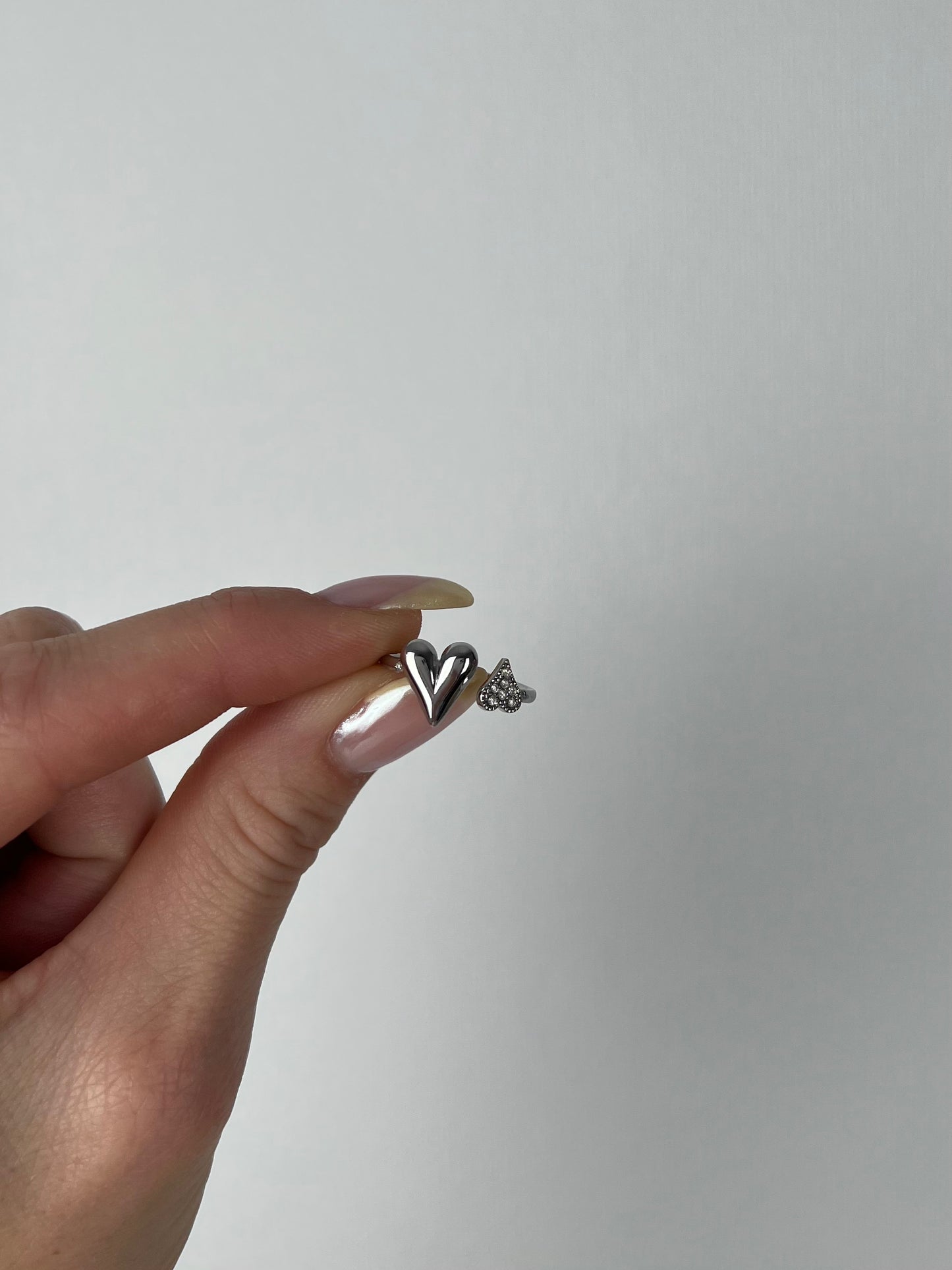Ring 2 hartjes open voorzijde