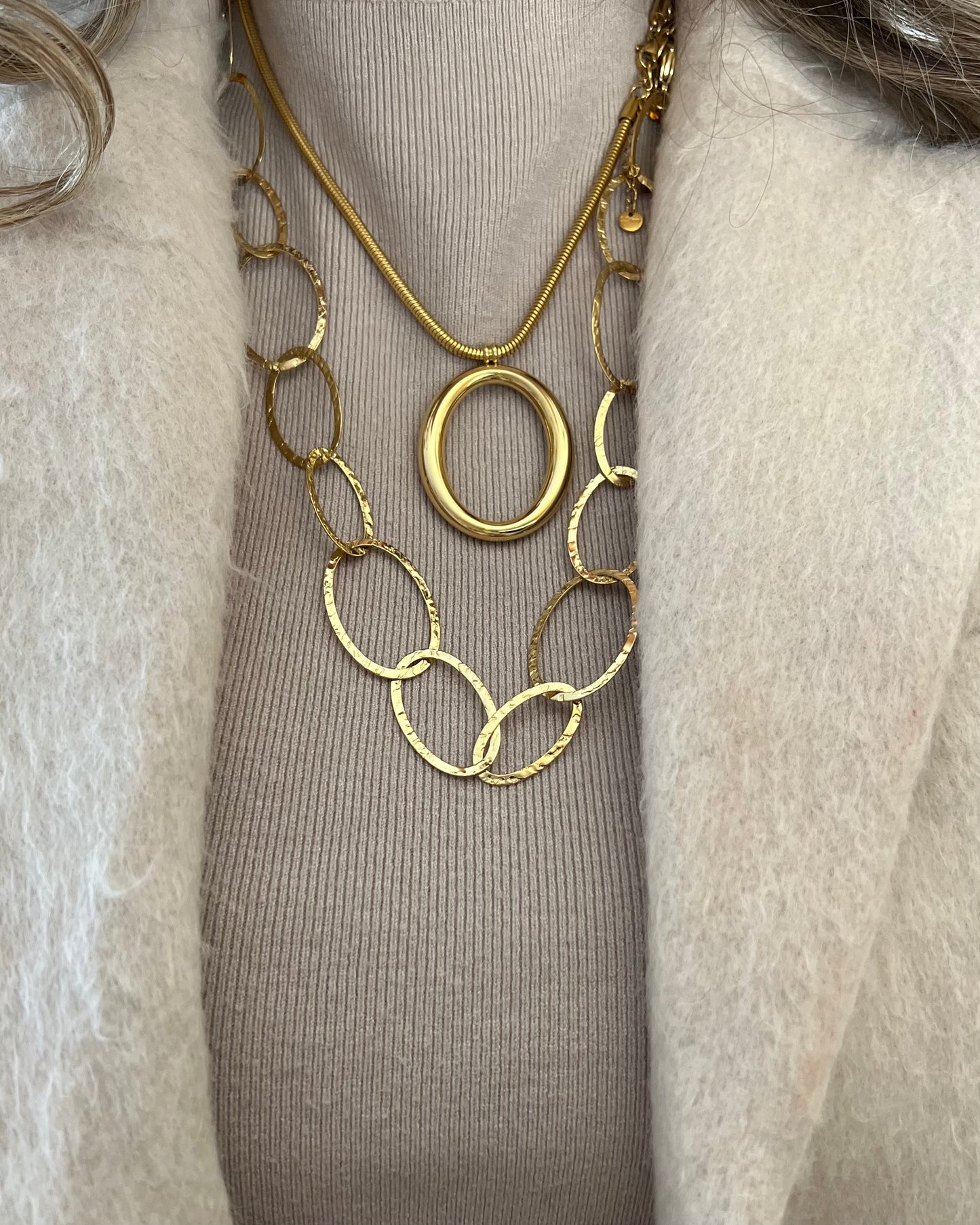 Lange ketting met ovalen