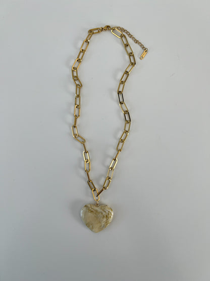 Ketting marble heart