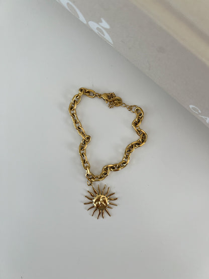 Schakel armband met zonnetje